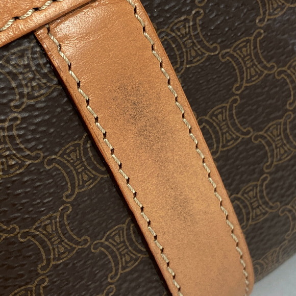 Celine Macadam Pattern Mini Canvas Handbag Brown - Picture 3 of 6